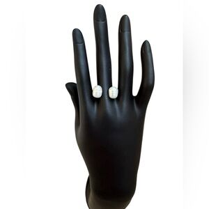 ERTH 14-K Gold Plated Ring w Freshwater Pearls Size 6